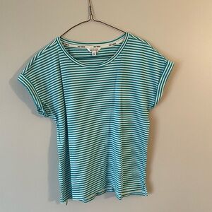 Daily Thread Women’s Striped Green Blue and White Women's Top Size Large